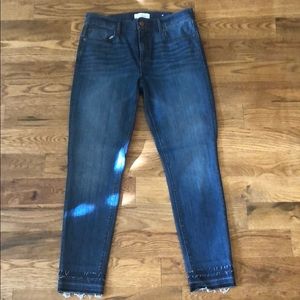 LOFT RAW HEM SKINNY JEANS